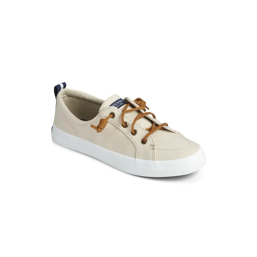 Women’s Casual Sperry Topsider Crest Vibe Canvas Shoes - Cream